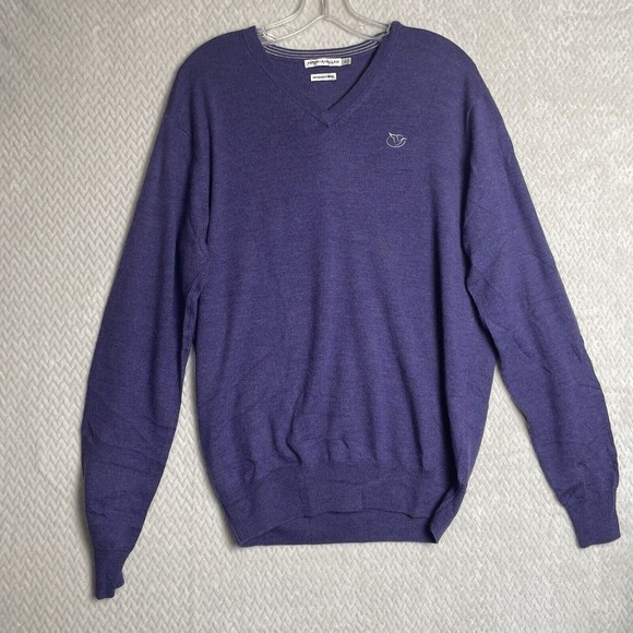 Peter Millar 100% Extra Fine Italian Merino Wool Sweater Men's Size Medium - Picture 1 of 7